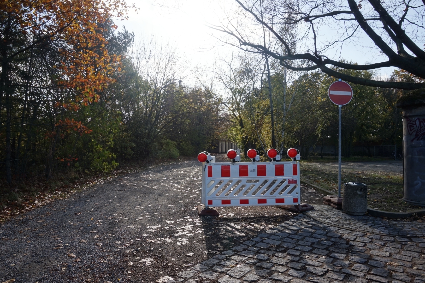 Bild: 29. Oktober 2019 Absperrung Baustelle
