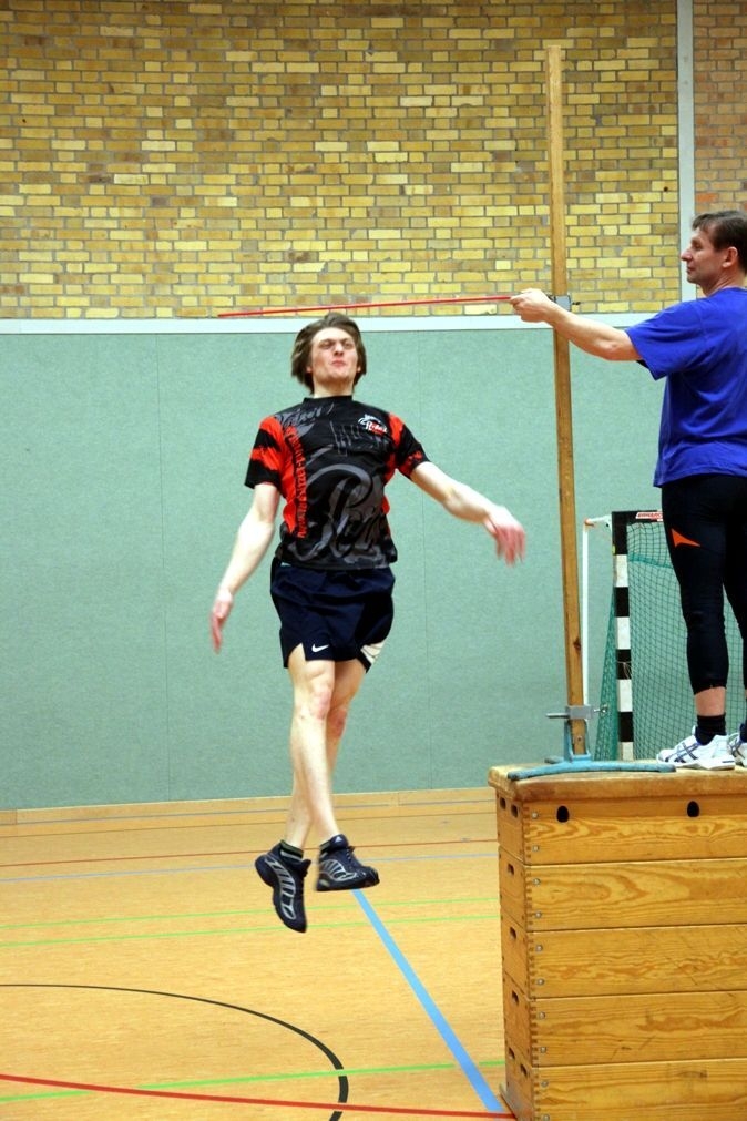 Bild: Florian Knappe beim Treibhöhetest