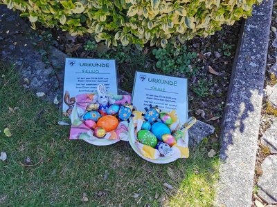 Foto des Albums: 2021-04-03 Ostern im TSV Kirchdorf  Ostereier-Schnitzeljagd und Besuch SeniorInnen (03. 04. 2021)