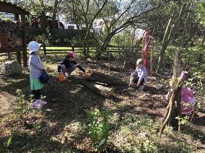 Eine weitere Bl&uuml;hwiese entsteht. Dabei helfen die Kinder aus der K&auml;fer- und Schmetterlingsgruppe, die die Blumensamen mitgebracht haben. DANKE! 