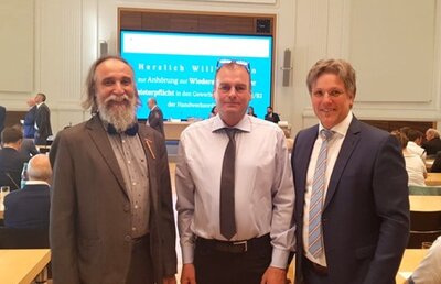 Wolfgang Miller, Walter Hoppe, Thomas M&ouml;rtel Anh&ouml;rung Berlin, Wirtschaftsministerium 