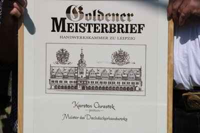 Foto des Albums: Übergabe goldener Meisterbrief für Karsten Chrastek (28. 06. 2021)