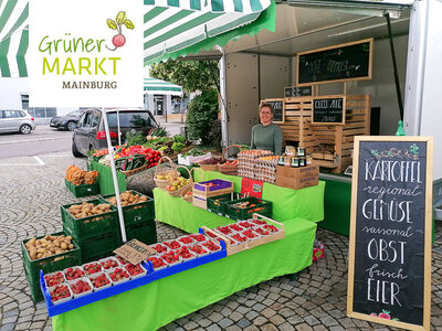 Obst und Gem&uuml;se auf dem Gr&uuml;nen Markt Mainburg 