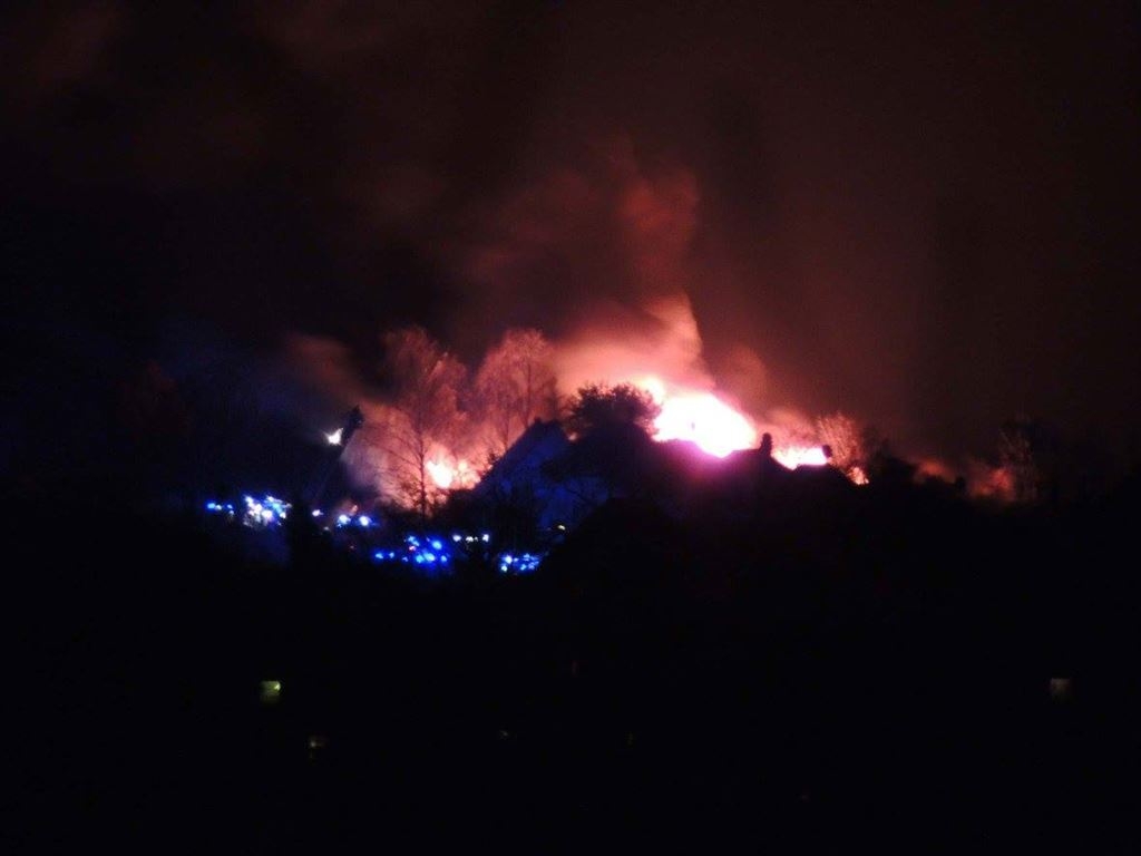 Bild: Brand einer Obdachlosenunterkunft