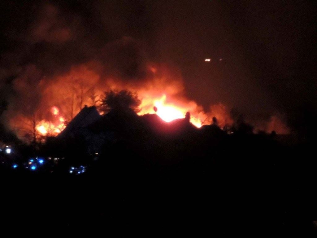 Bild: Brand einer Obdachlosenunterkunft