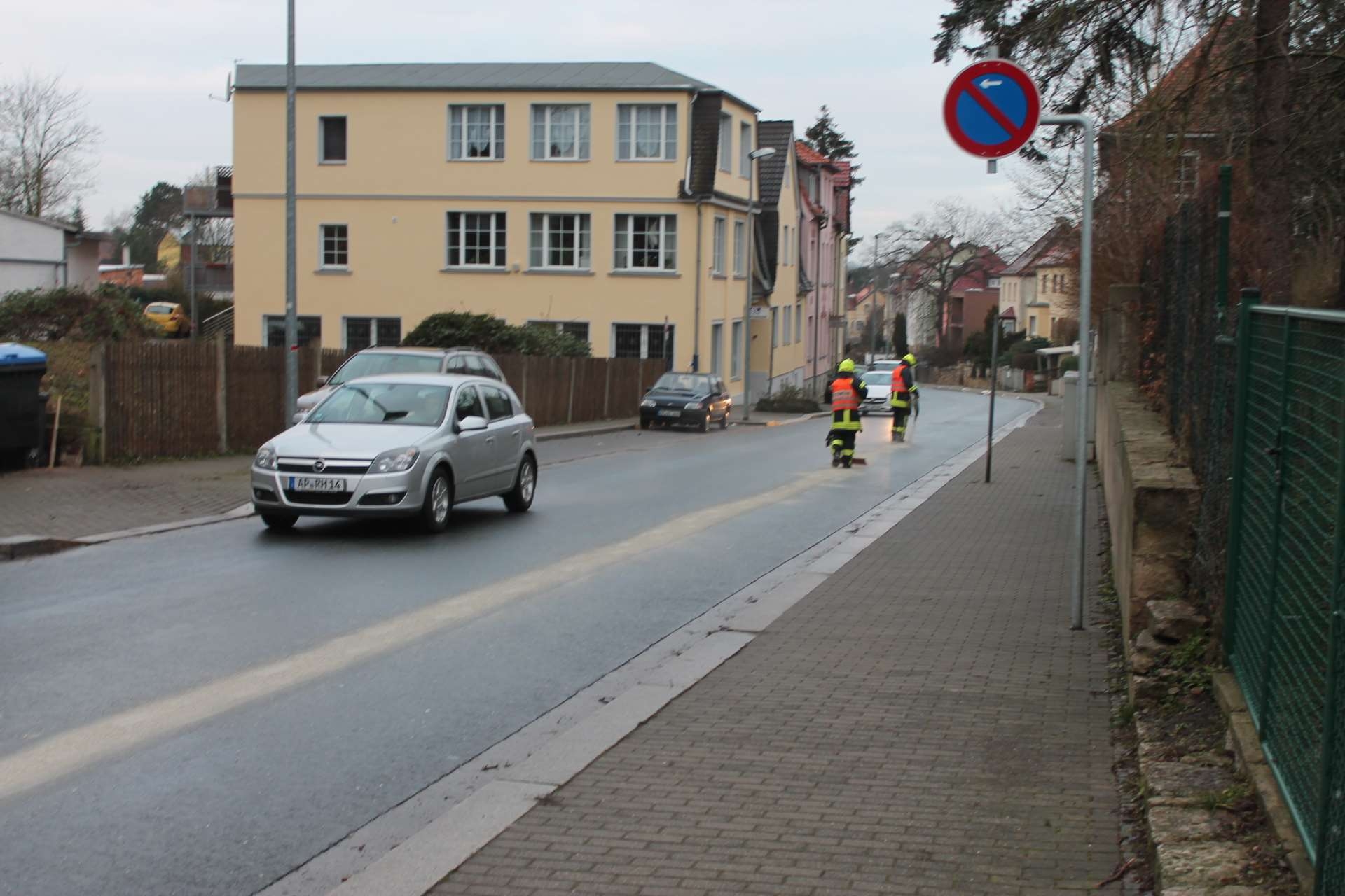 Bild: Ölspur im Stadtgebiet