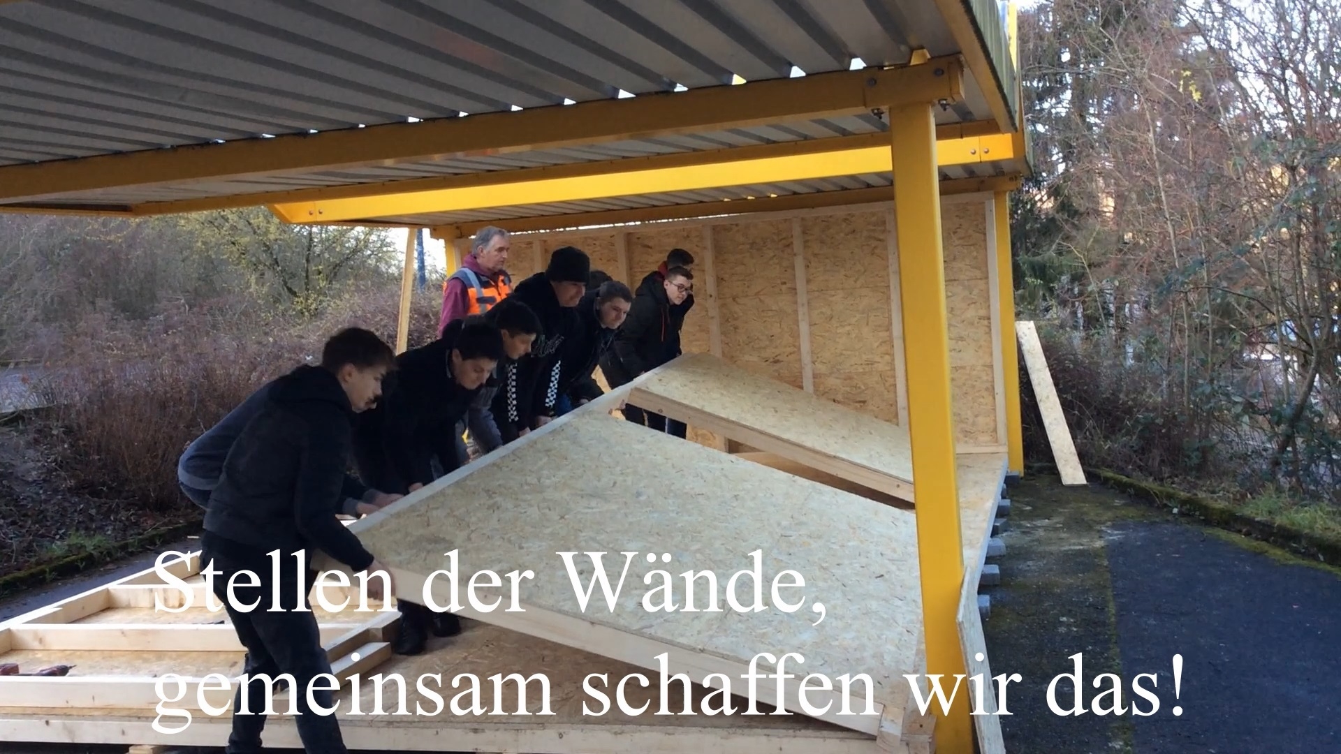 Bild: Stellen der Außenwände