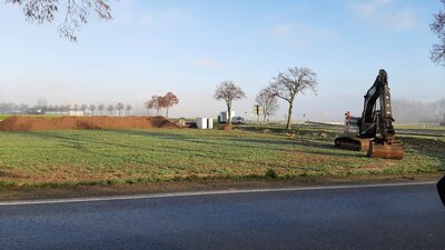 Baustelle aus Richtung Roermonder Stra&szlig;e am 05.01.2022  (Bild vergr&ouml;&szlig;ern)
