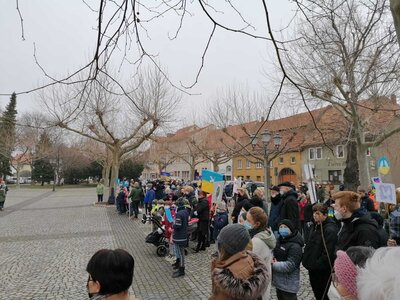 Foto des Albums: Friedenskundgebung - am 04.03.2022 auf dem Marktplatz Bad Tennstedt