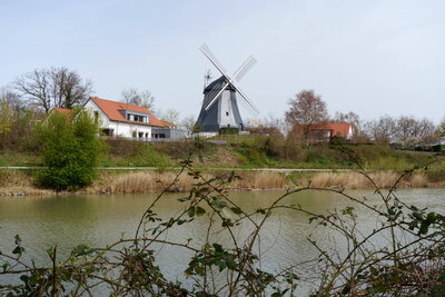 Buchholzer Windm&uuml;hle am Mittellandkanal  (Bild vergr&ouml;&szlig;ern)