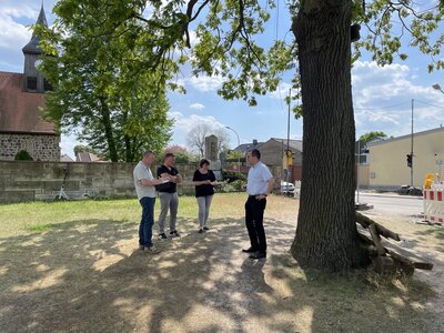 Vorschaubild: Der erste Aufstellungsort liegt in Seeburg, direkt an der Kreuzung Seeburger Chaussee / Alte Dorfstraße.