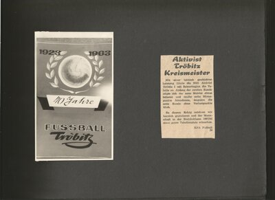 40 Jahre Fu&szlig;ball in Tr&ouml;bitz 