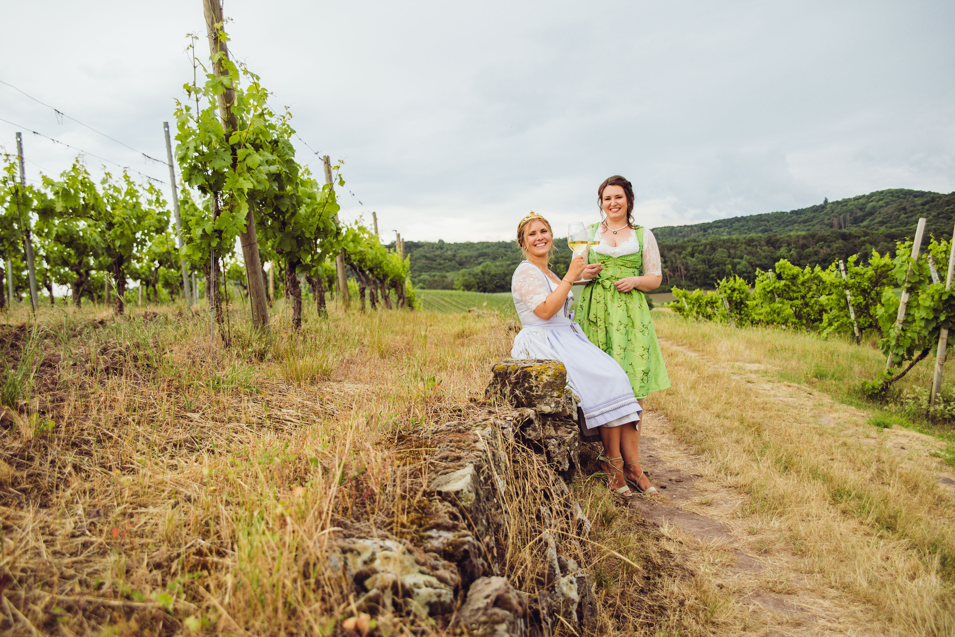 Bild: Weinprinzessin und Bürgermeisterin