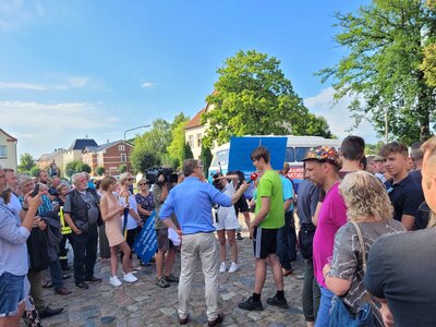 Foto des Albums: Protestaktion zum Bahnerhalt in Meyenburg (26.07.2022)