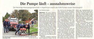 Foto des Albums: Die Pumpe läuft wieder Bericht HiAZ