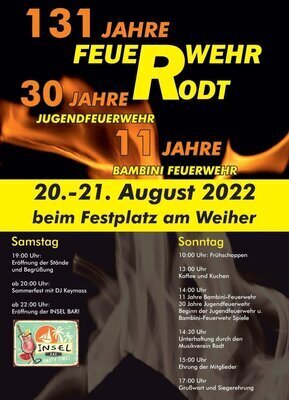 Foto des Albums: Jubiläumsfest Feuerwehr Rodt