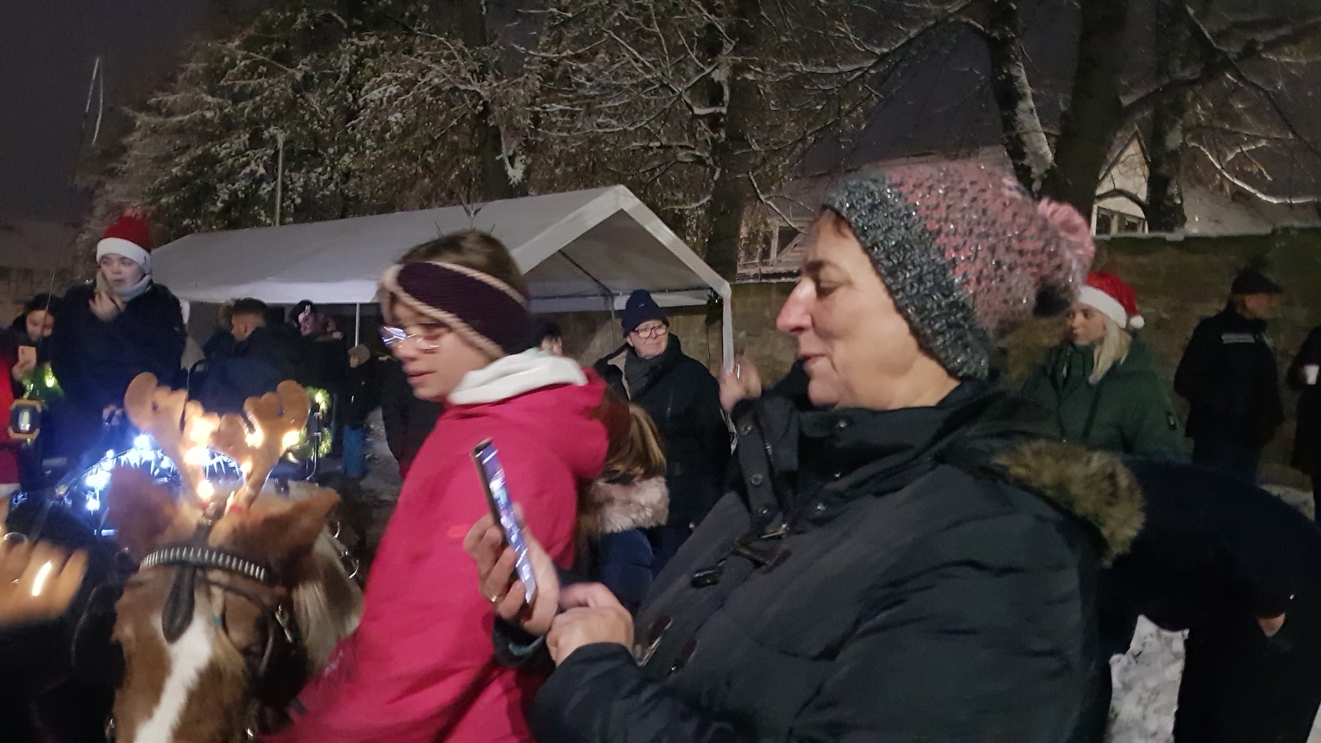 Bild : Der Weihnachtsmann mit Schlitten und Gehilfen (15)