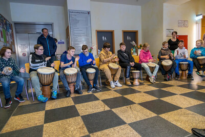 Trommelgruppe der Pestalozzi-Schule 