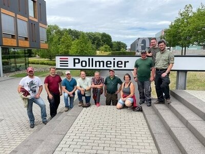 Gruppenbild Besuch Pollmeier Creuzburg 2022 