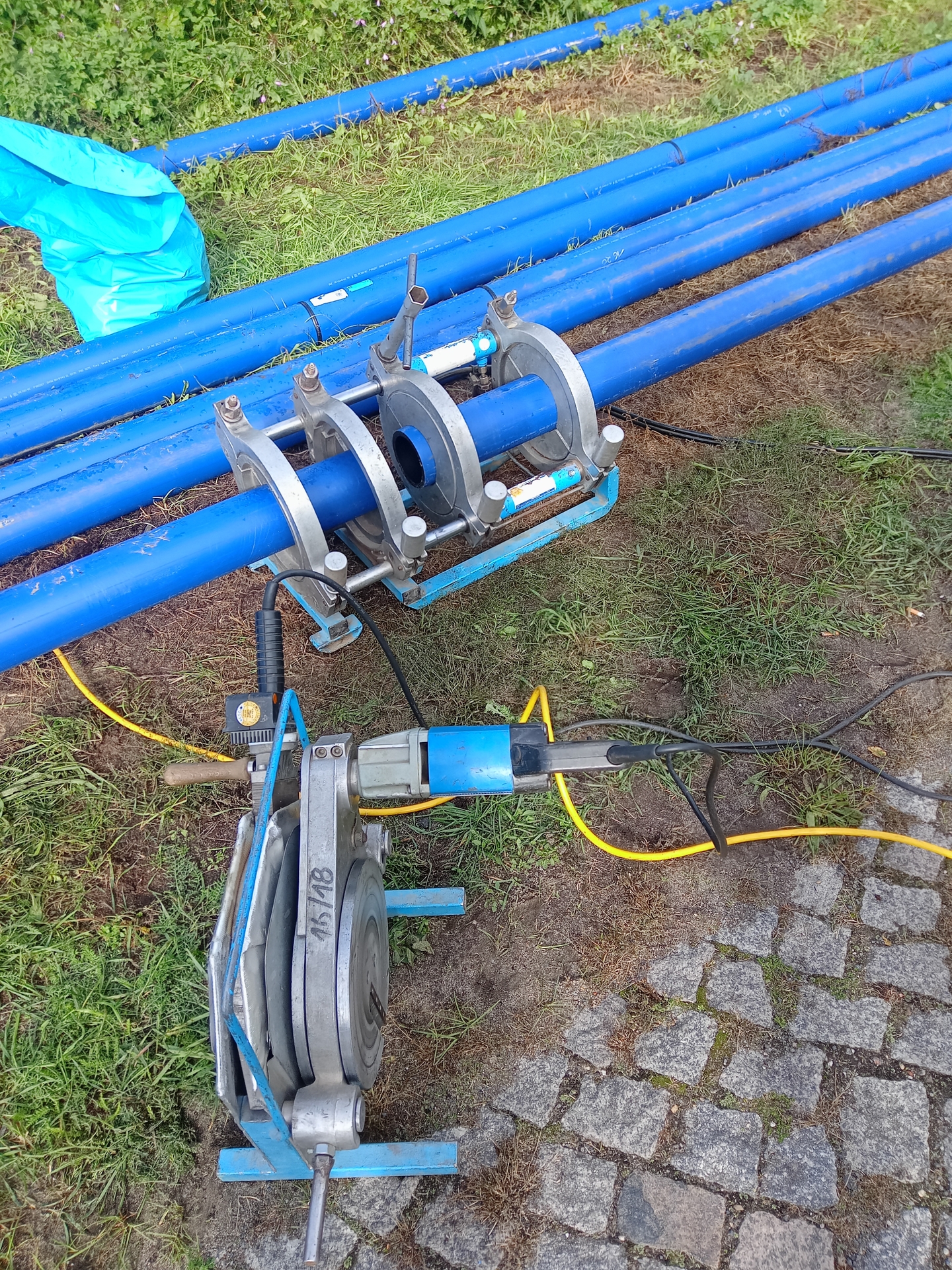 Bild: Erneuerung Trinkwasserleitung HDPE-Stumpfschweißung
