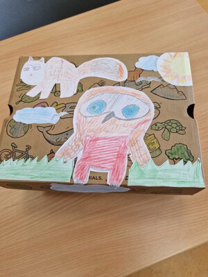 Foto des Albums: Buchvorstellung im Schuhkarton Klasse 4b