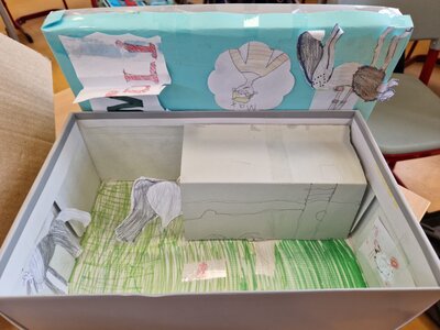 Foto des Albums: Buchvorstellung im Schuhkarton Klasse 4b