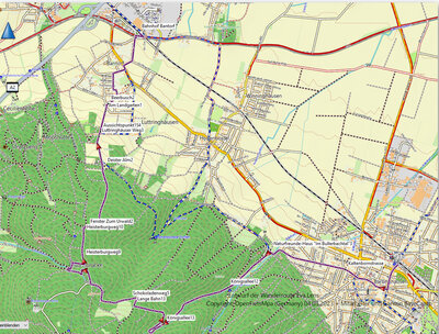 Wanderroute  (Bild vergr&ouml;&szlig;ern)