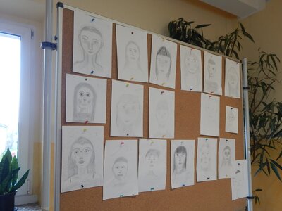 Selbstportr&auml;ts Klasse 4a 