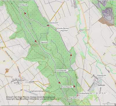 Die Wanderroute  (Bild vergr&ouml;&szlig;ern)