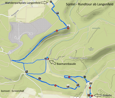 S&uuml;ntel - Rundtour ab Langenfeld  (Bild vergr&ouml;&szlig;ern)