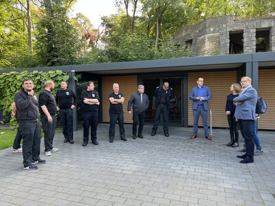 Vorschaubild: Empfang der polnischen Delegation am 23.09.2022 vor dem Rathaus Dallgow-Döberitz.
