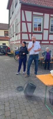 Er&ouml;ffnung mit BGM Herrn Baumann und VG-Vorsitzender Frau B&ouml;ttcher  (Bild vergr&ouml;&szlig;ern)