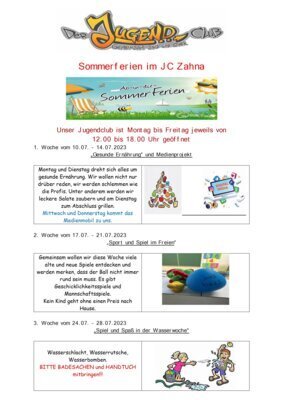 Foto des Albums: Sommerferienprogramm im JC Zahna