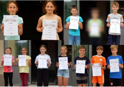 Siegerehrung "50-m-Lauf" Klassenstufe 3 und 4 