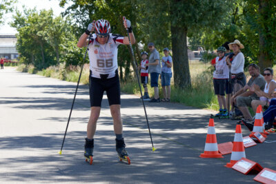 2023-07-08 Landesmeisterschaft Rollerski 66 Gutsche Kens-Uwe MSV TRIPOINT Frankfurt (Oder) (c) Guenter Gruetzner  (Bild vergr&ouml;&szlig;ern)