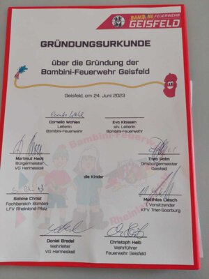 Foto des Albums: Gründung Bambinifeuerwehr Geisfeld
