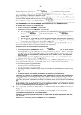 Foto des Albums: Wahlbekanntmachung