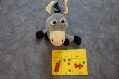 Wir stimmen &uuml;ber den Namen unserer Handpuppe ab.  (Bild vergr&ouml;&szlig;ern)