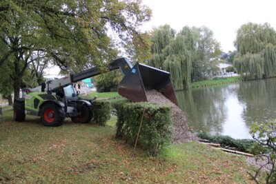 Foto des Albums: Angler unterstützen Rohnestadt bei der Ufersanierung am Neuvorwerksteich in Allstedt