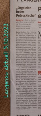Foto des Albums: Orgeleien (1): Orgelkonzert 08.10.2023 Petruskirche