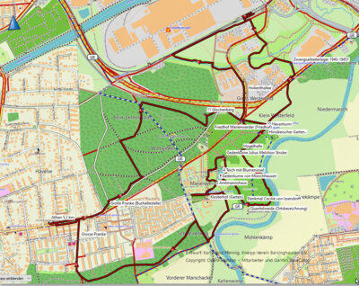 Die Wanderroute  (Bild vergr&ouml;&szlig;ern)