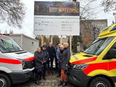 Fotoalbum Baubeginn für die neue Rettungswache des Landkreises in Lauchhammer