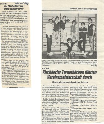 Foto des Albums: Turnen Berichte 1980er (29. 11. 2023)