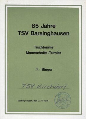 Foto des Albums: Tischtennis Berichte 1970er (01. 01. 1970)