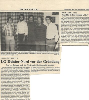 Foto des Albums: Leichtathletik Berichte  1970er Jahre (01. 01. 1970)