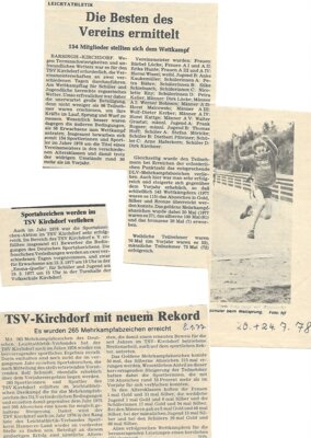 Foto des Albums: Leichtathletik Berichte  1970er Jahre (01. 01. 1970)