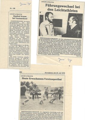 Foto des Albums: Leichtathletik Berichte  1970er Jahre (01. 01. 1970)