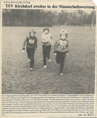 Foto des Albums: Leichtathletik Berichte  1970er Jahre (01. 01. 1970)