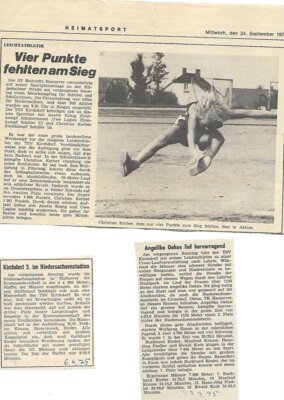 Foto des Albums: Leichtathletik Berichte  1970er Jahre (01. 01. 1970)