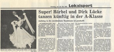 Foto des Albums: Tanzen Berichte 1990er (01. 01. 1990)